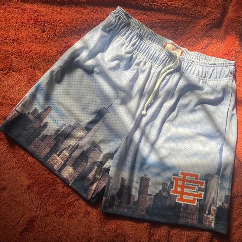 New Summer Eric Emanuel EE Basic Mesh Short Classic Floral Printed Gym Shorts 2025 Men's Gym Basketball Sports Beach Shorts