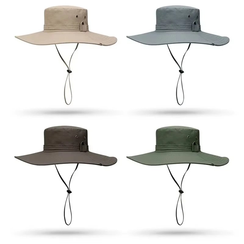 Summer mountaineering fishing hat, men's UV resistant fisherman hat, large eave outdoor work sun protection hat, sun visor hat