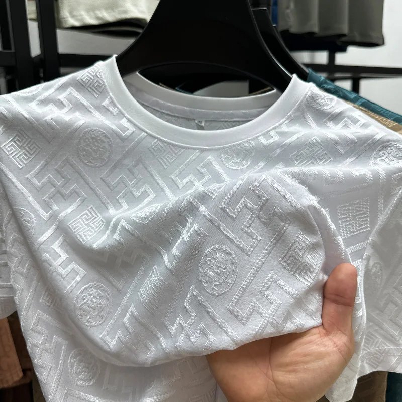 Men O-neck Ice Silk Breathable T-shirt