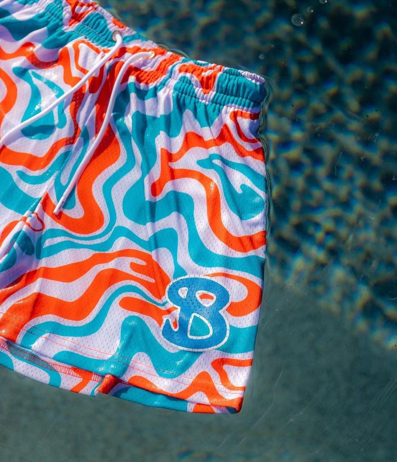 BKTSQD New summer men's shorts men and women's fashion beach seaside sports shorts mesh sports quick-drying quarter pants