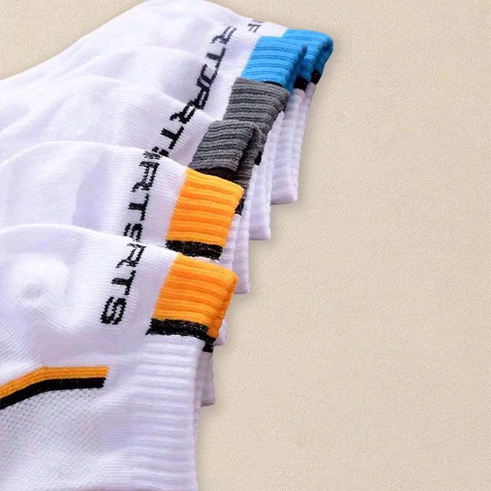 5 Pairs Men Summer Socks Trendy Fashionable Simple Versatile Men Ankle Socks Comfortable Lightweight Breathable Casual Socks