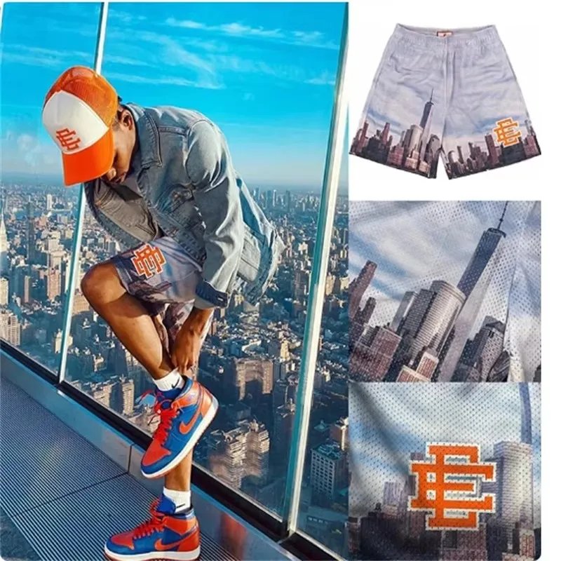 EE Eric Emanuel Men Beach Board Shorts fitness Training Workout Sport Short Pants Women Summer Gym Jogging Mesh Casual Shorts
