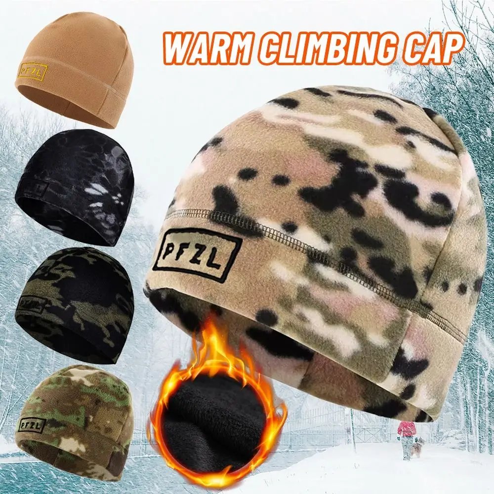 Unisex Warm Fleece Fabric Hats Classic Windproof Outdoor Hiking Accessories Fishing Cycling Hunting Men Caps