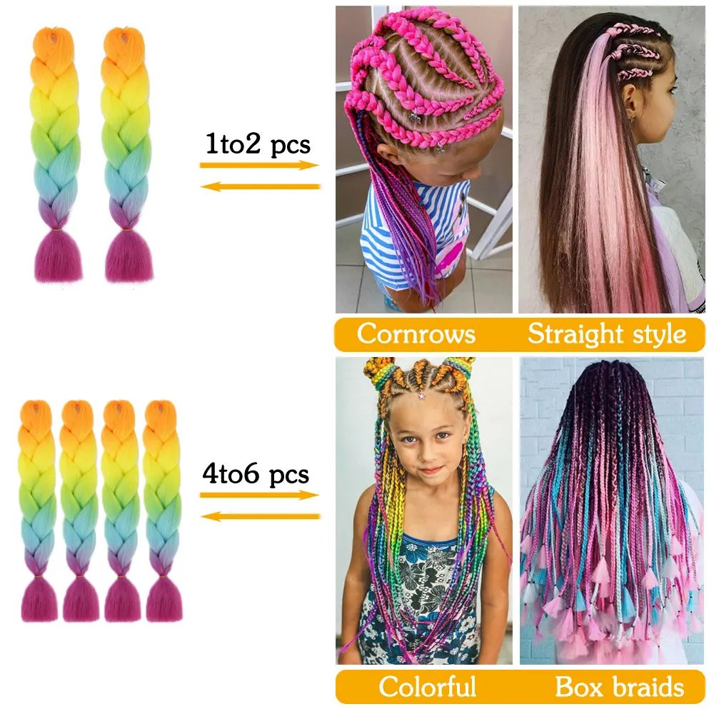 AZQUEEN 24'' Kids Ombre Braid Hair - Image 2