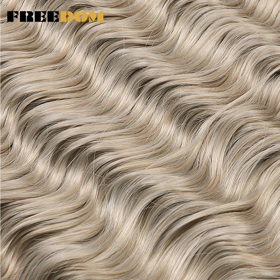 Synthetic Loose Deep Wave Braiding Hair Extensions 24 Inch Deep Curly Twist Crochet Braid Hair Ombre Blonde Brown Anna Hair