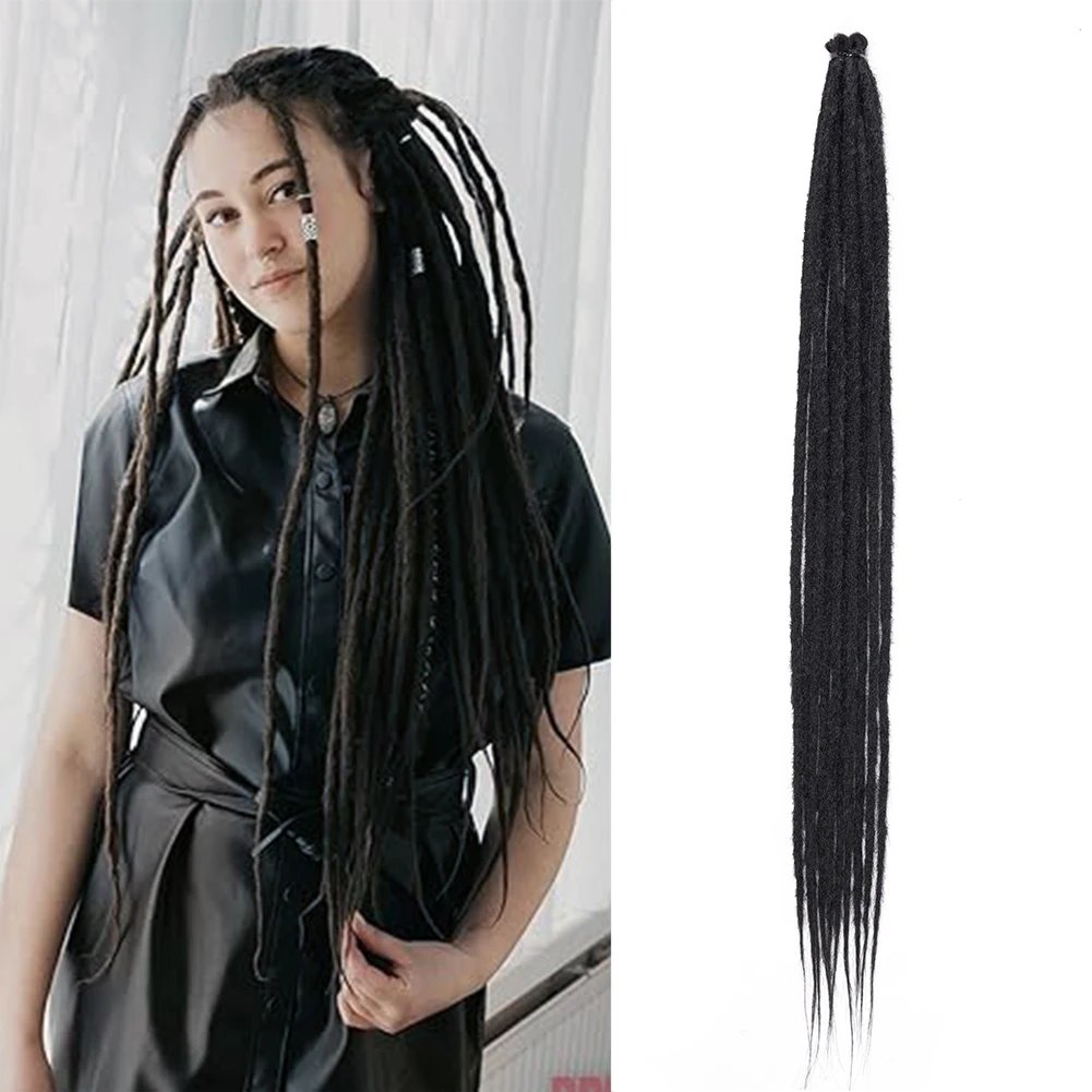 Clearance_Synthetic Dreadlock Extensions 10 Root/pack Hippie Single Ended Dreads Ombre Loc Extensions 24 Inch Reggae Style Croch