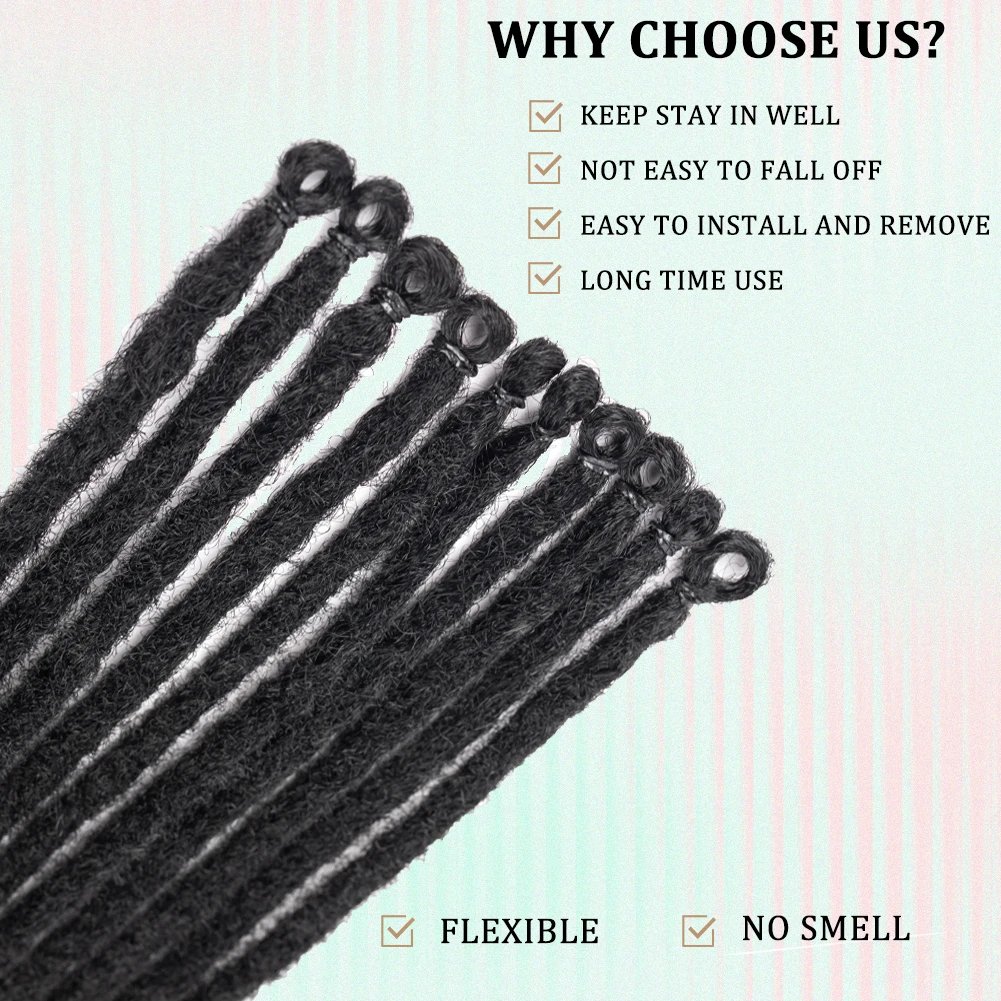 Clearance_Synthetic Dreadlock Extensions 10 Root/pack Hippie Single Ended Dreads Ombre Loc Extensions 24 Inch Reggae Style Croch