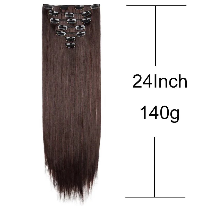 Blonde Black Synthetic Clip-In Extensions - Image 3