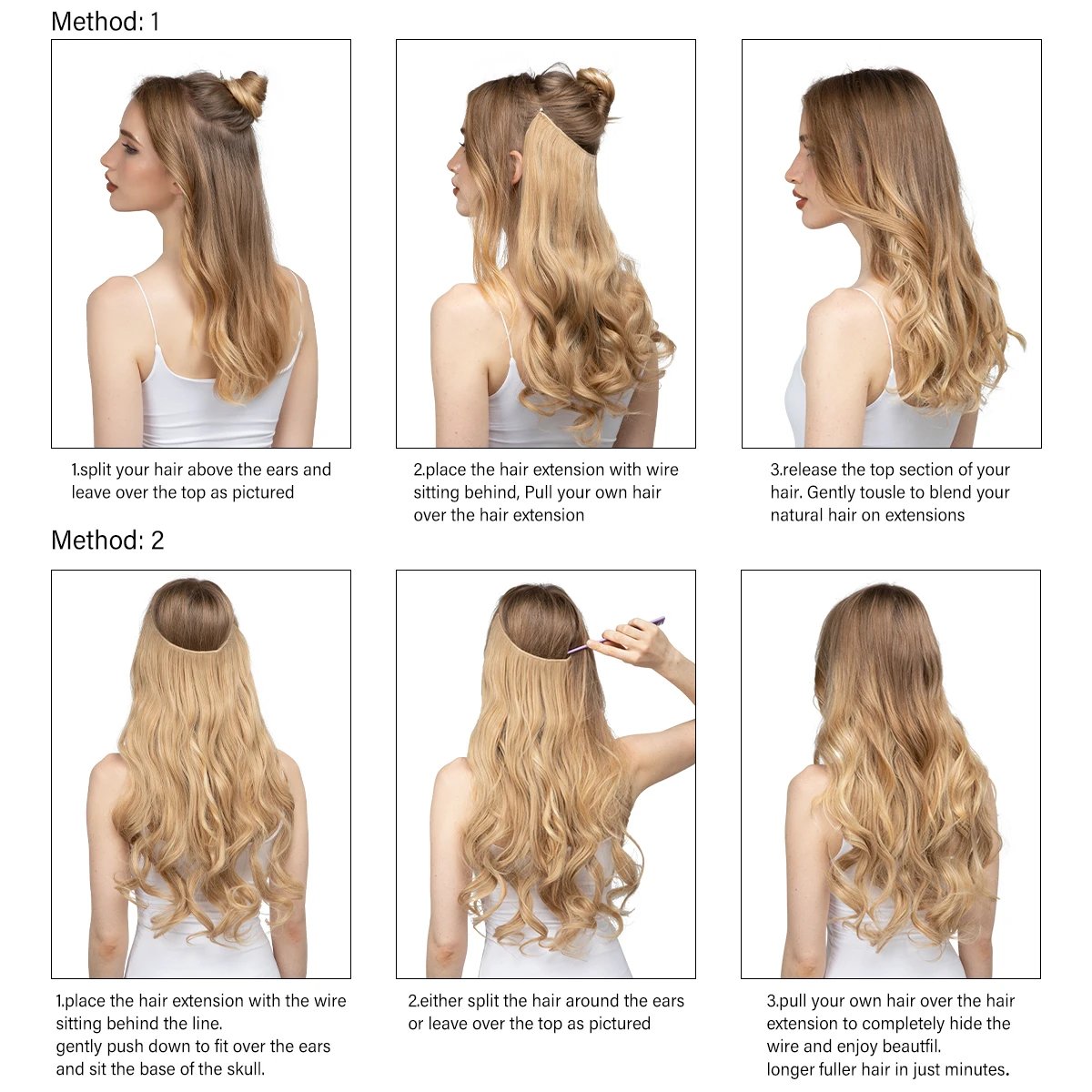 Natural Wave No-Clip Hair Extension - Image 6