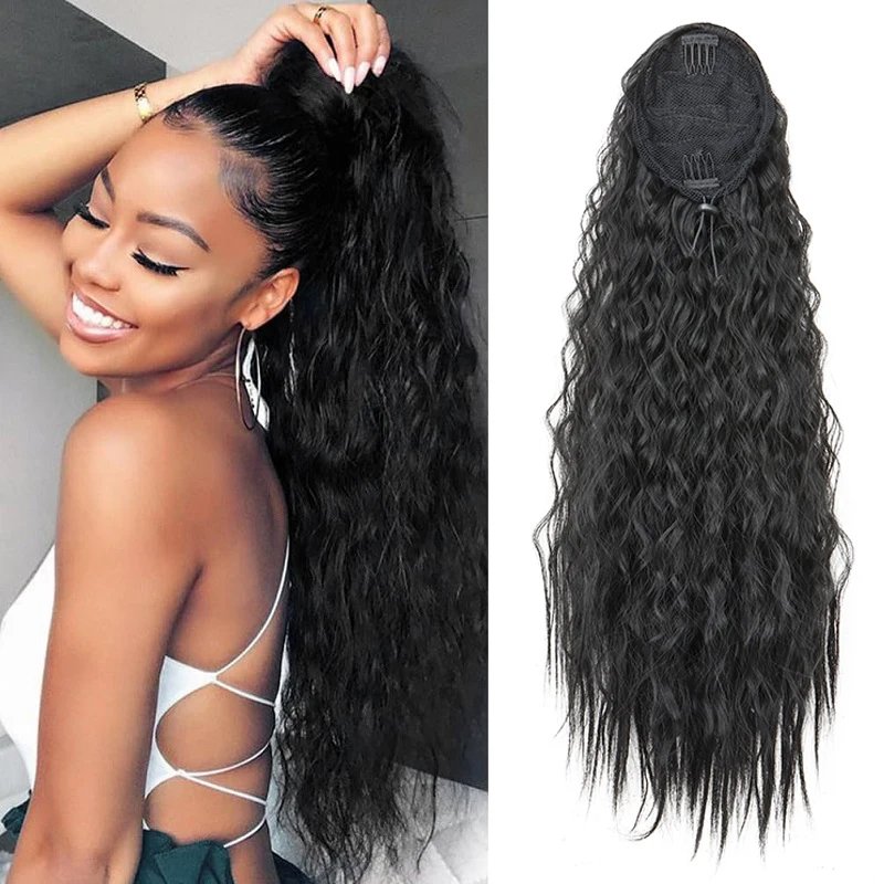 22Inch Kinky Curly Ponytail Extension