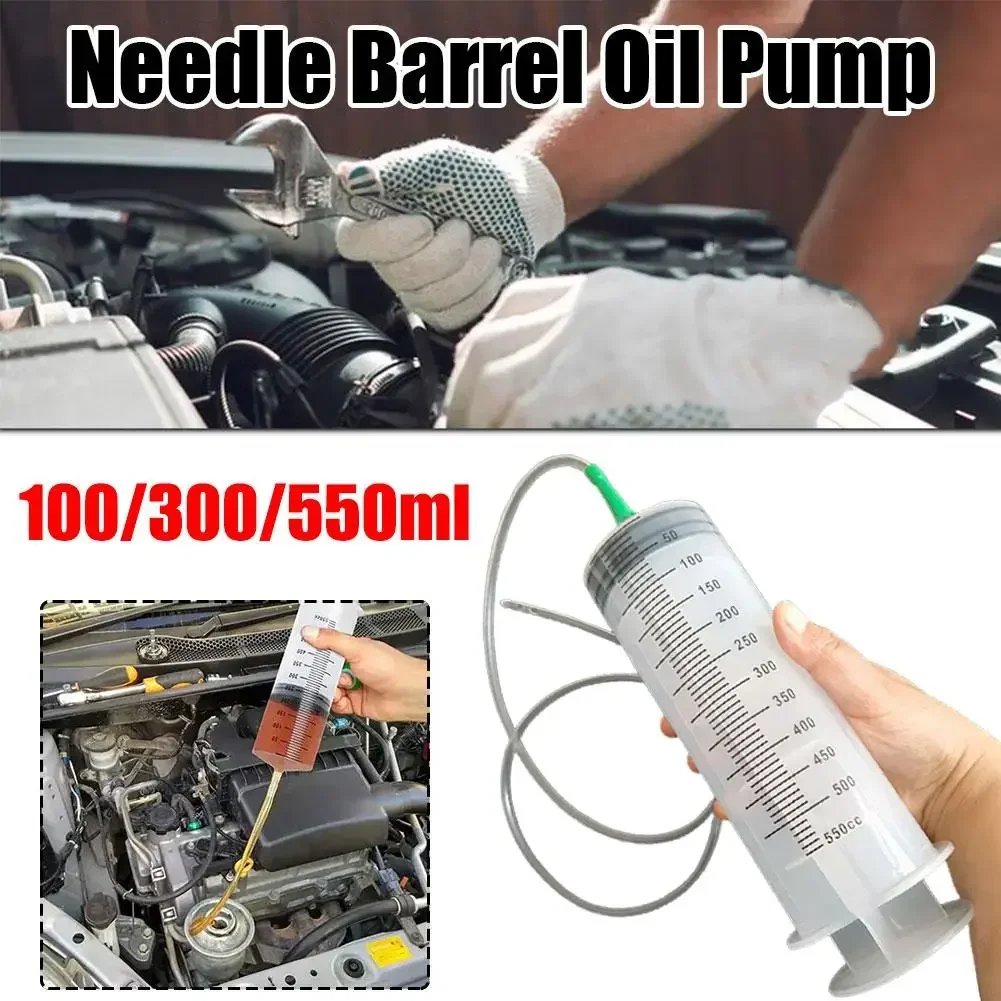 100ml-550ml Large Capacity Syringe Syringes Reusable Pump Measuring 1m Tube Pet Feeding Big Syringe Liquid Enema Glue Filling