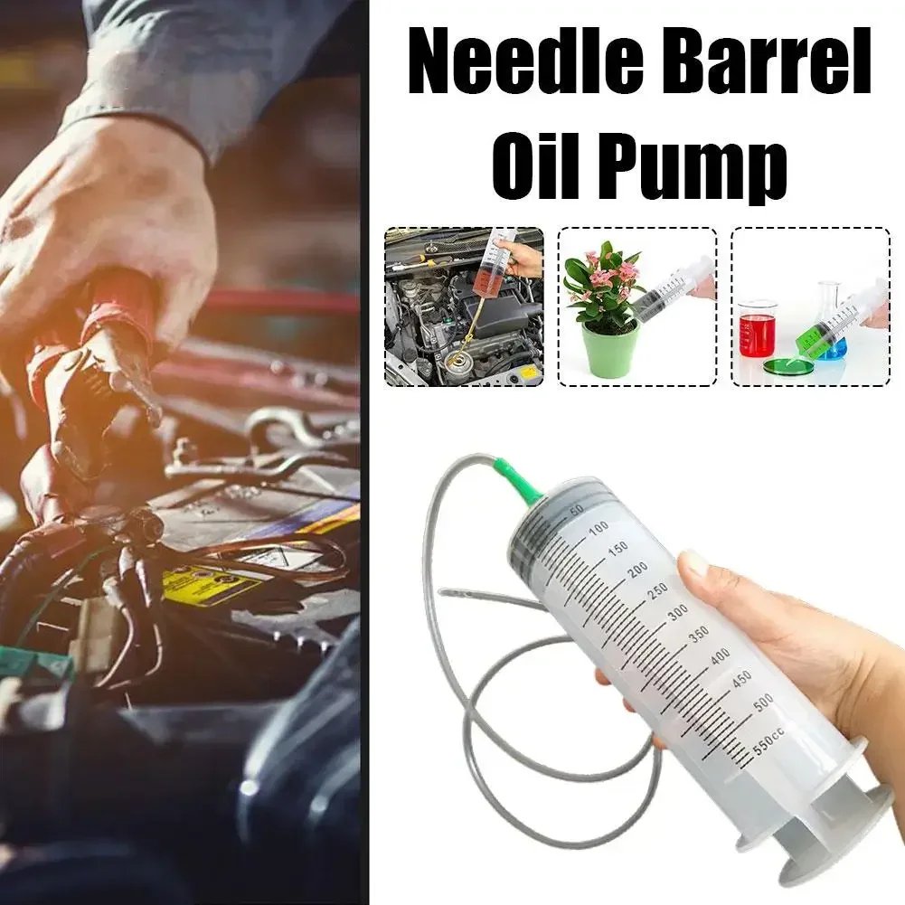 100ml-550ml Large Capacity Syringe Syringes Reusable Pump Measuring 1m Tube Pet Feeding Big Syringe Liquid Enema Glue Filling