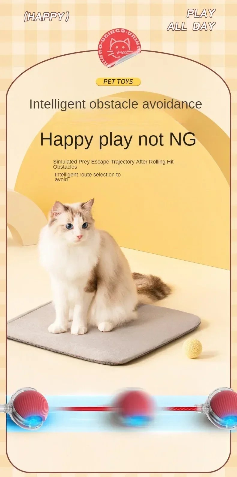 Cat Toys Rechargeable Pet Interactive Automatic Rolling Ball Toy Cats Pet Products New Electric Dog Ball Toy Simulated Tail for Cat Toys Rechargeable Pet Interactive Automatic Rolling Ball Toy Cats Pet Products New Electric Dog Ball Toy Simulated Tail for