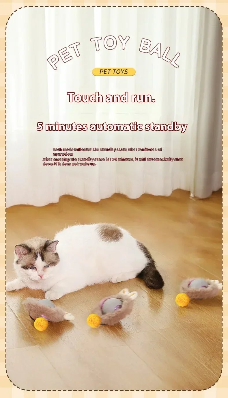 Cat Toys Rechargeable Pet Interactive Automatic Rolling Ball Toy Cats Pet Products New Electric Dog Ball Toy Simulated Tail for Cat Toys Rechargeable Pet Interactive Automatic Rolling Ball Toy Cats Pet Products New Electric Dog Ball Toy Simulated Tail for