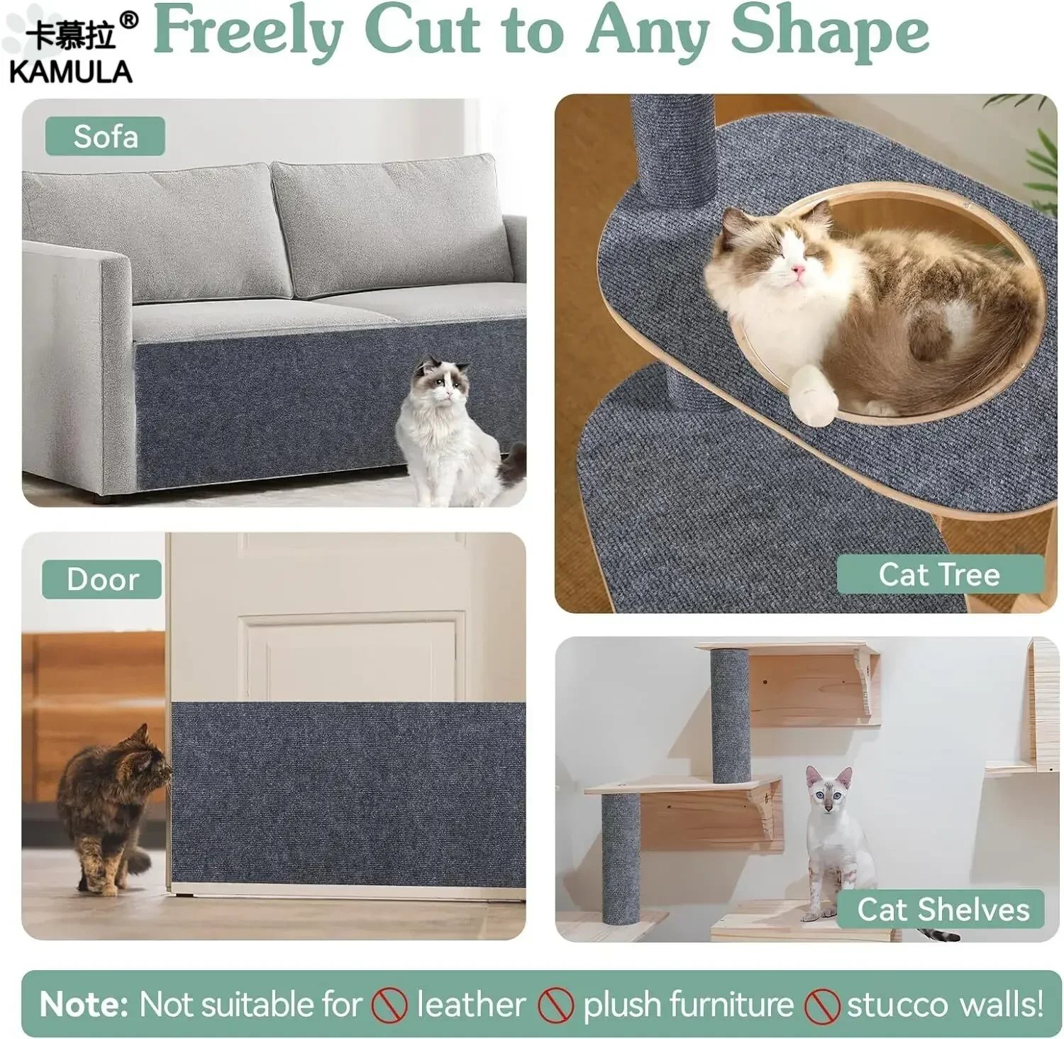 Anti Cat Scratch Sofa Cat Crawling Mat Sofa Protection Grinding Climbing Frame Self-adhesive Carpet Cats Scratch Board Cat Toys