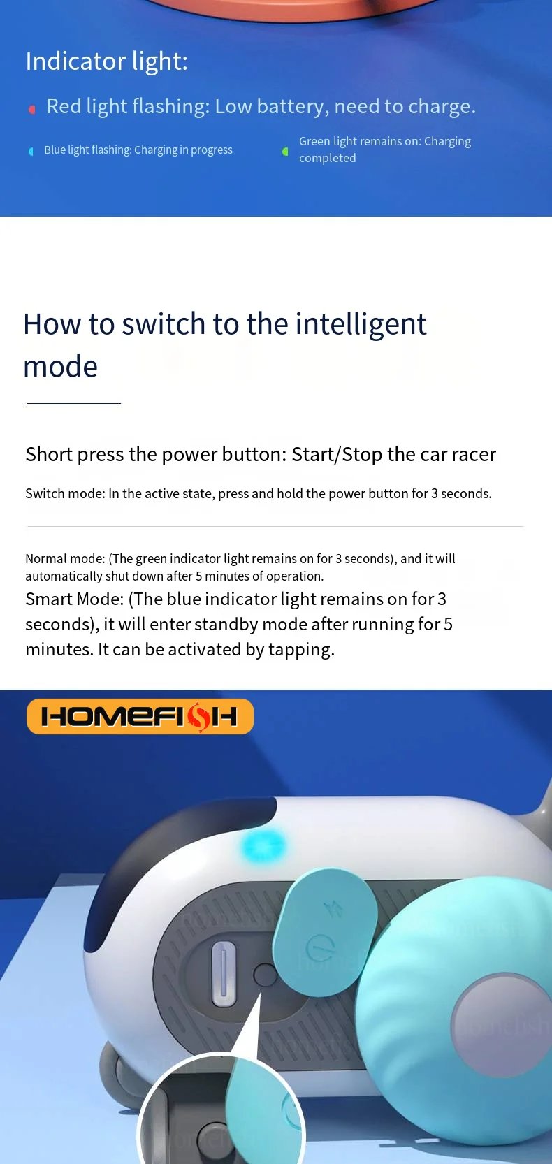 Smart Cat Toy 2 Modes Automatic Moving Remote Controlled Toy Car for Cats Dogs Interactive Playing Kitten Training Pet Supplies