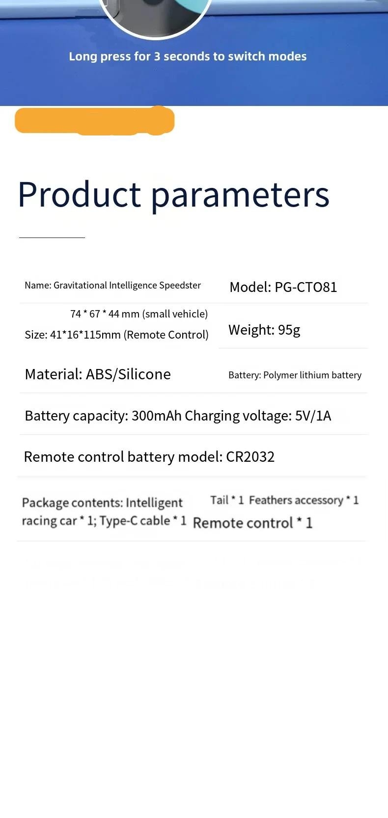 Smart Cat Toy 2 Modes Automatic Moving Remote Controlled Toy Car for Cats Dogs Interactive Playing Kitten Training Pet Supplies