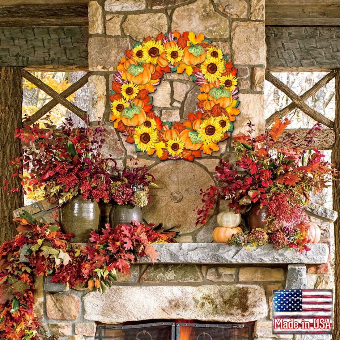Fall Holiday Door Wreath