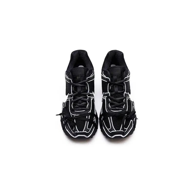[Custom Cyber Black Knight]Nike Air Zoom Vomero 5 Running Shoes Unisex Low-Top Black White
