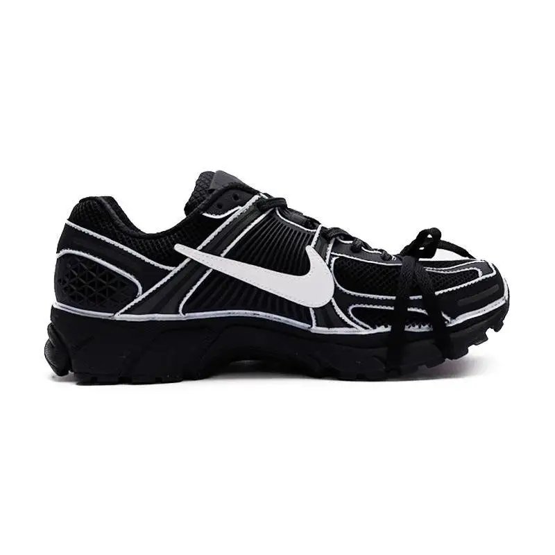 [Custom Cyber Black Knight]Nike Air Zoom Vomero 5 Running Shoes Unisex Low-Top Black White