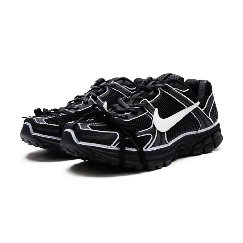 [Custom Cyber Black Knight]Nike Air Zoom Vomero 5 Running Shoes Unisex Low-Top Black White