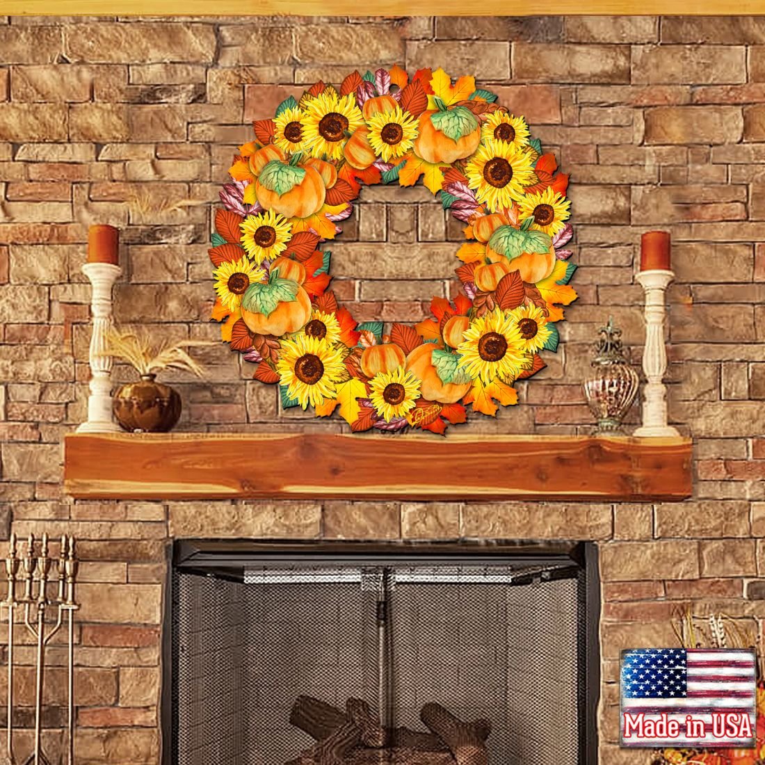 Fall Holiday Door Wreath - Image 3