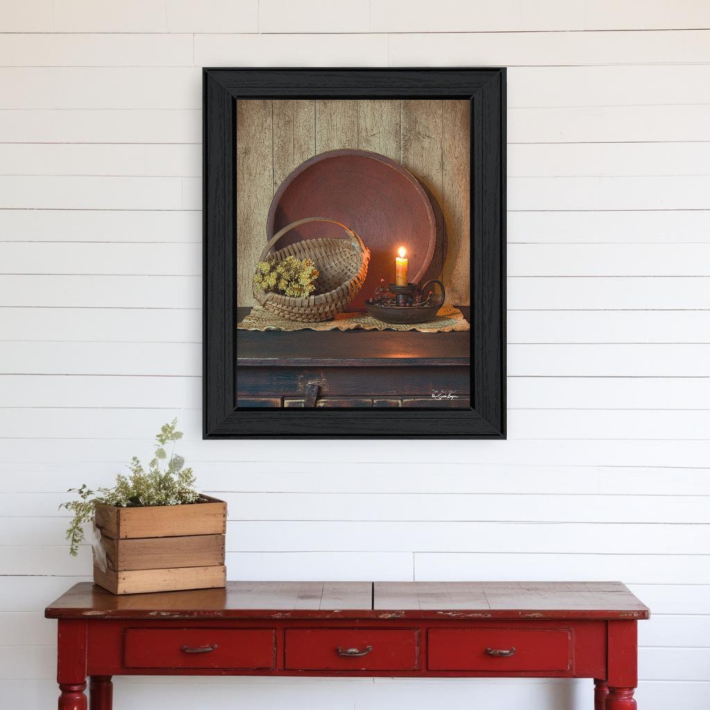 Black Framed Red Bowl Wall Art