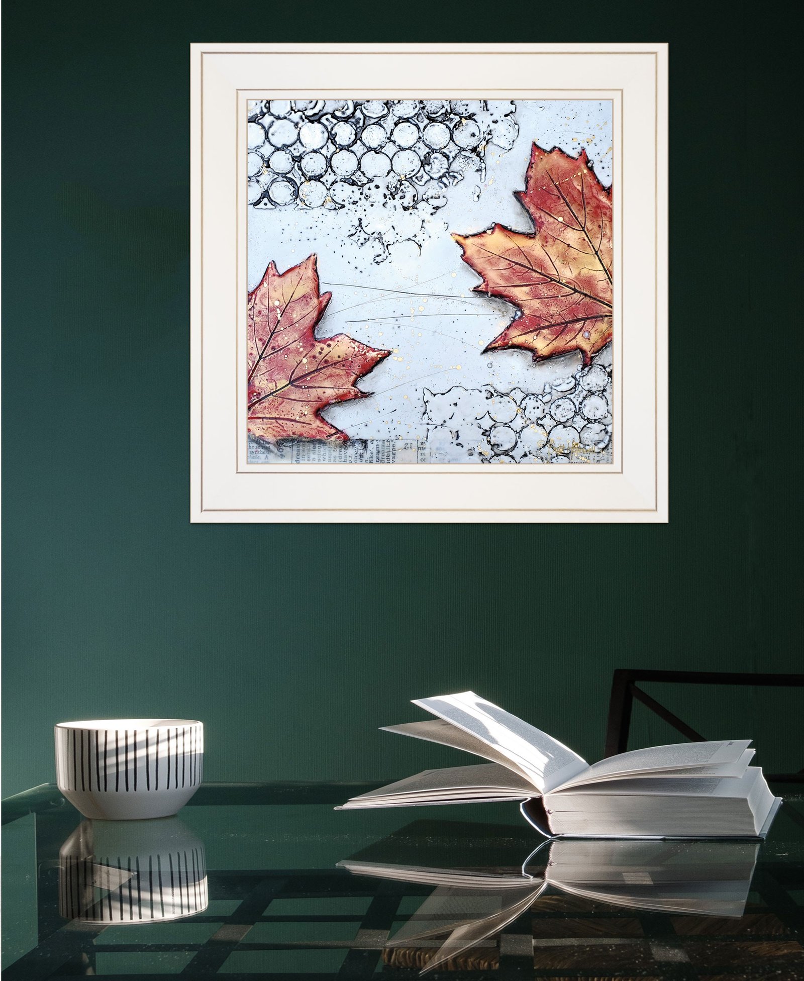 Fall White Framed Wall Art - Image 4