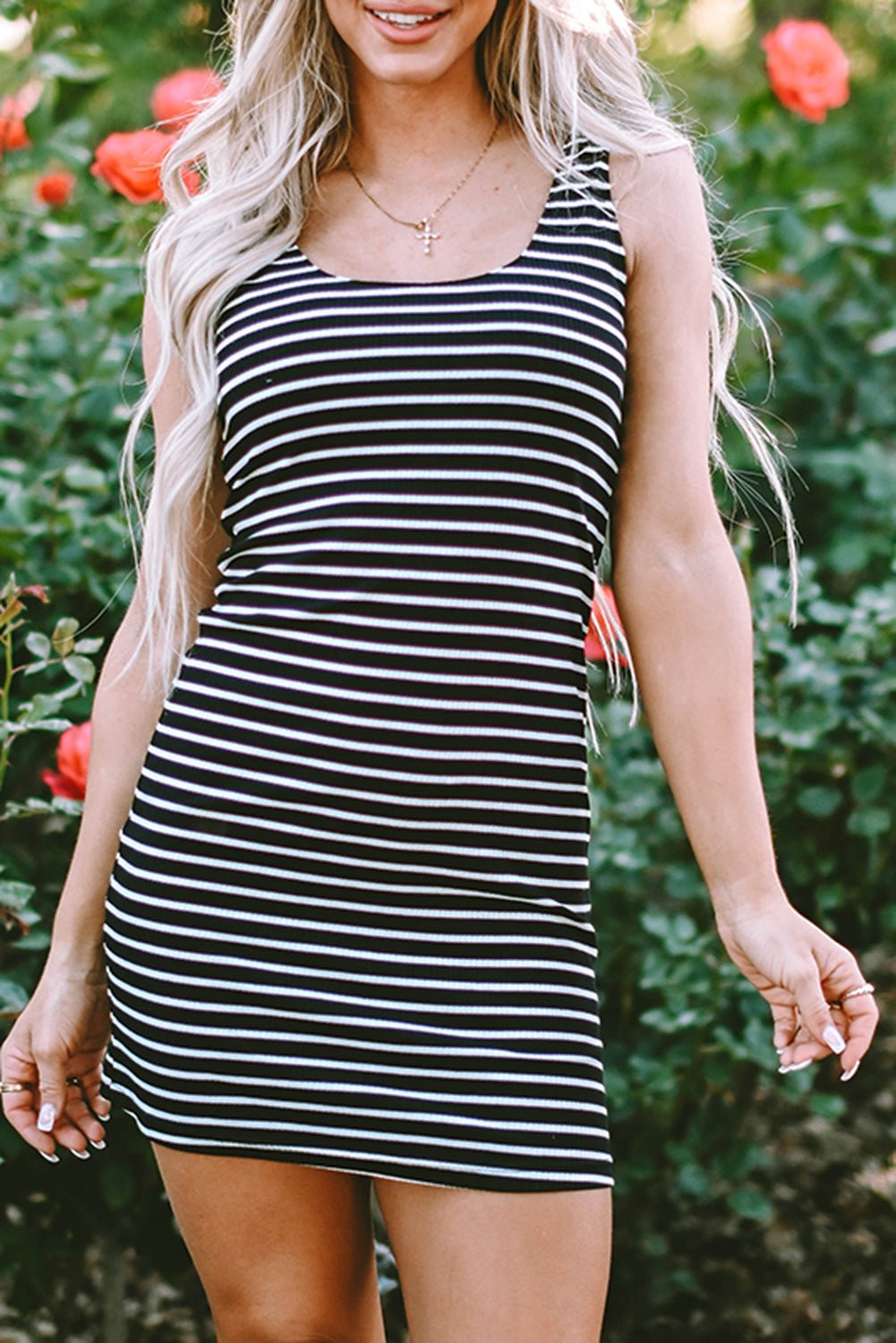 Flora Ribbed Knit Mini Dress