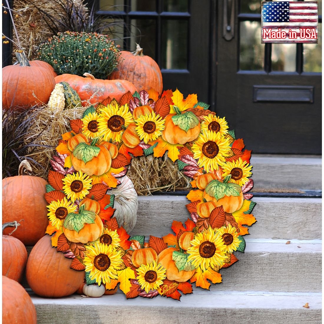 Fall Holiday Door Wreath - Image 2