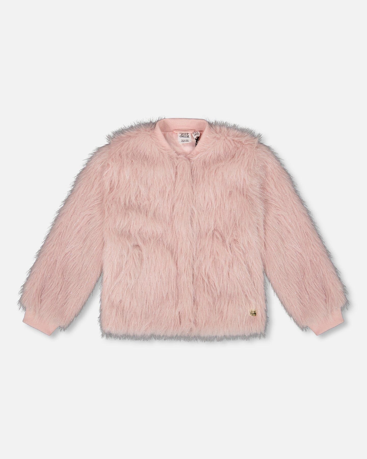 Dusty Pink Short Faux Fur Coat