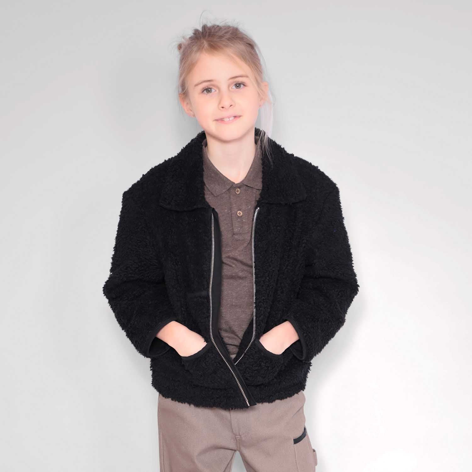 Black Faux Fur Jacket - Image 2