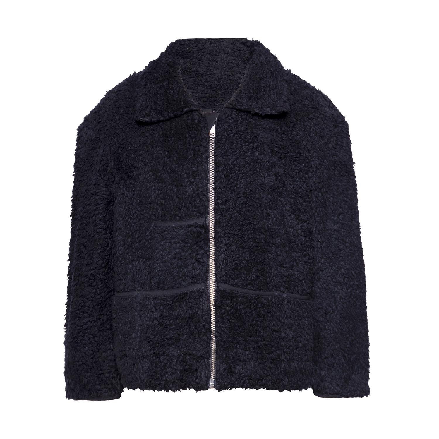 Black Faux Fur Jacket - Image 8