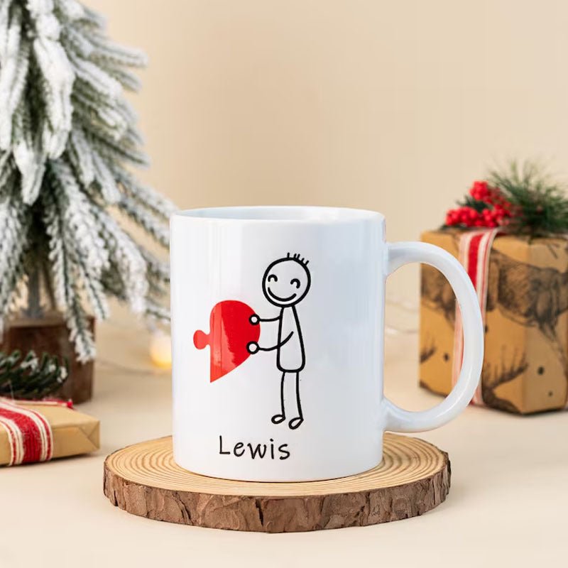 Personalized Couples Ceramic Coffee Mugs - Image 2