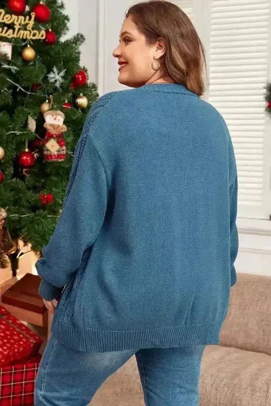 CozyComfort Plus Size Open Knit Cardigan
