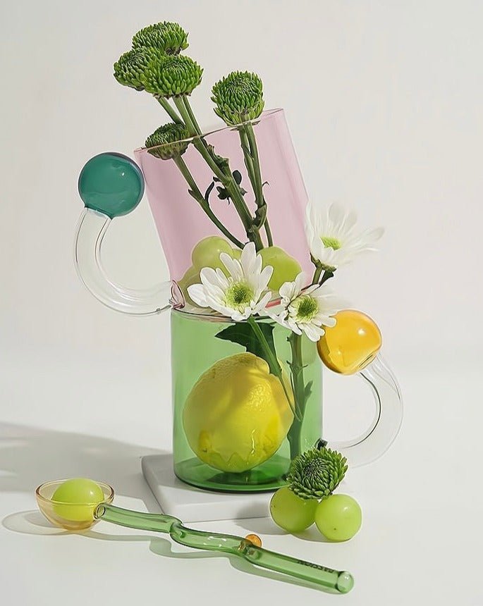 Whimsical Hand Blown Lollipop Mug