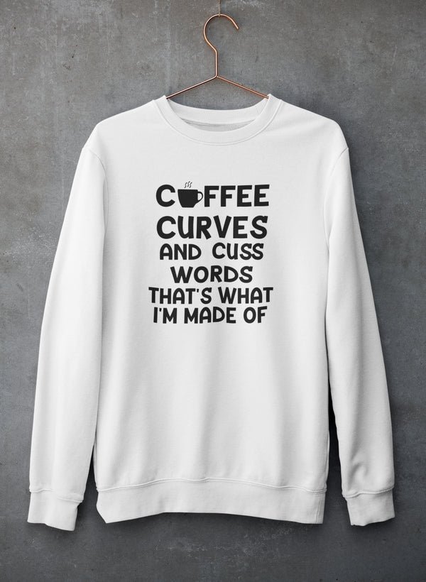 Cuss Word Coffee Curves Sweatshirt