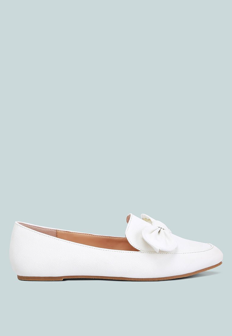 Waveney Bow Loafers – Off White