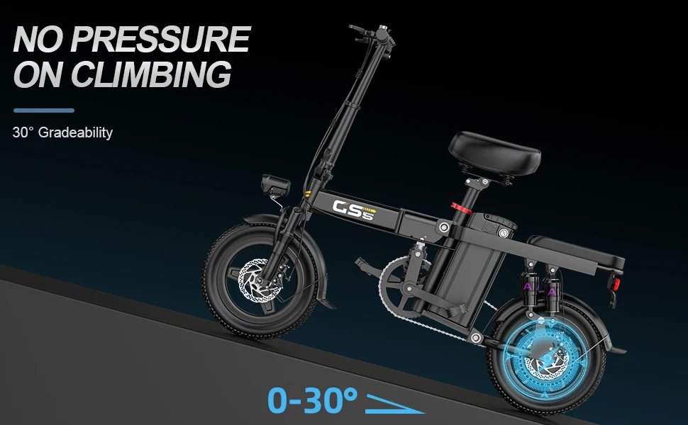 Electric Bike for Adults Teen-Folding Motor Bicycle 750W Peak Motor,22MPH 35 Miles,Commuter Ebike 48V 15AH Removable Battery