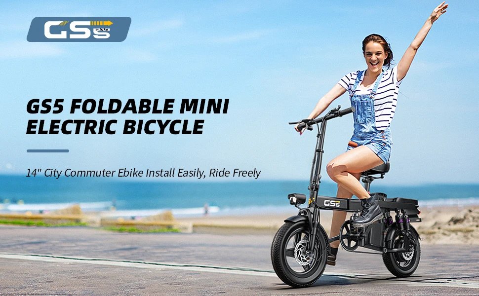 Electric Bike for Adults Teen-Folding Motor Bicycle 750W Peak Motor,22MPH 35 Miles,Commuter Ebike 48V 15AH Removable Battery