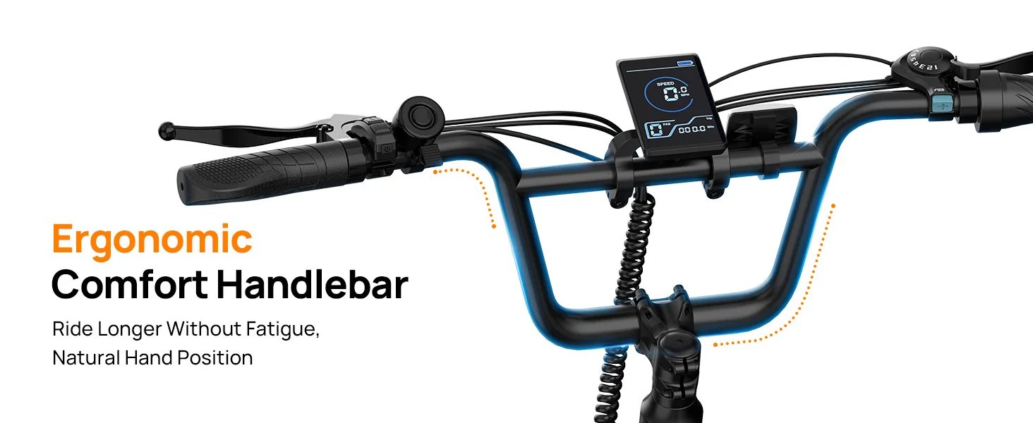 URLIFE 1000W E20 Electric Bike | 48V 13Ah Removable Battery, 20MPH, 20''X3