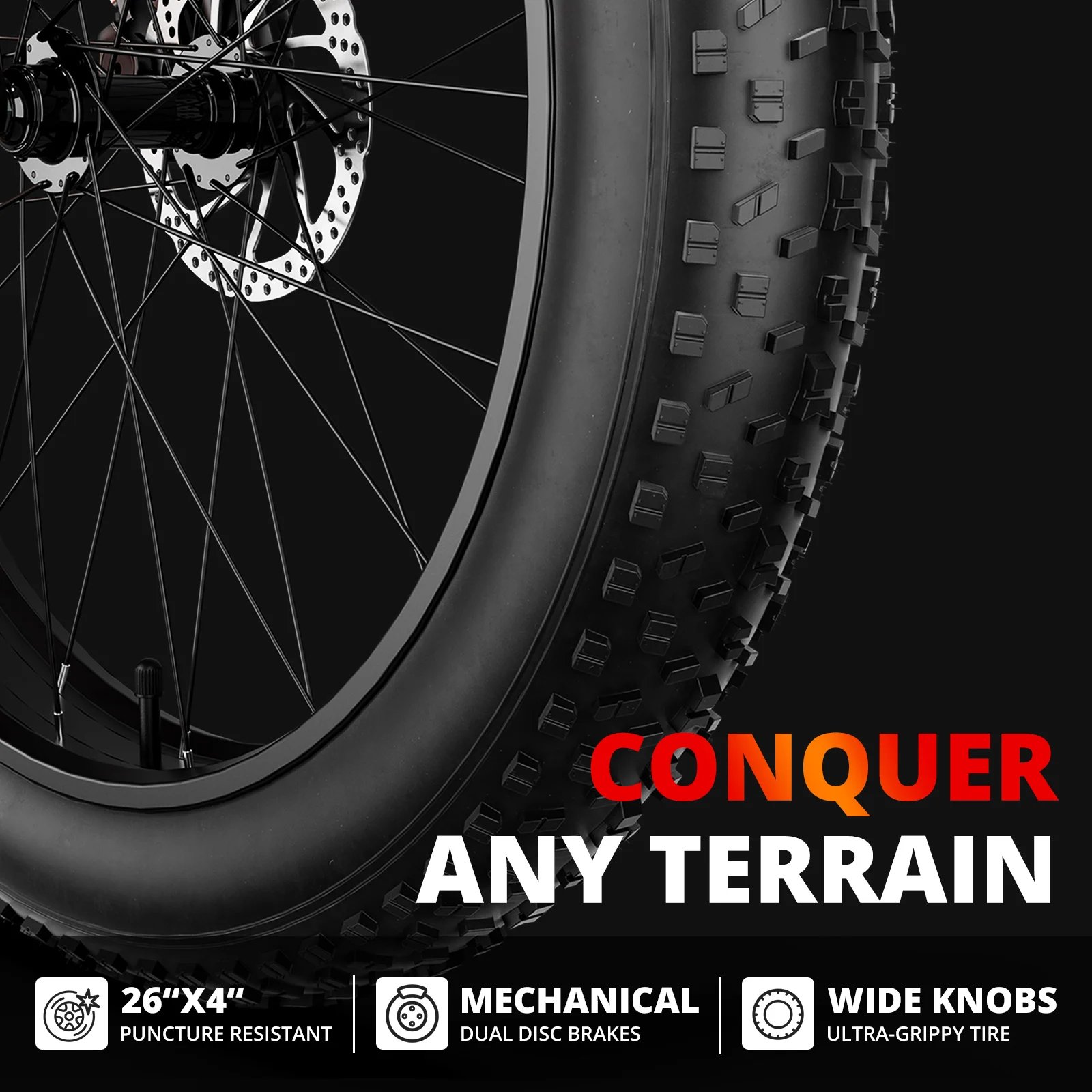 AMYET EB26 1000W Fat Tire E-Bike - Image 5