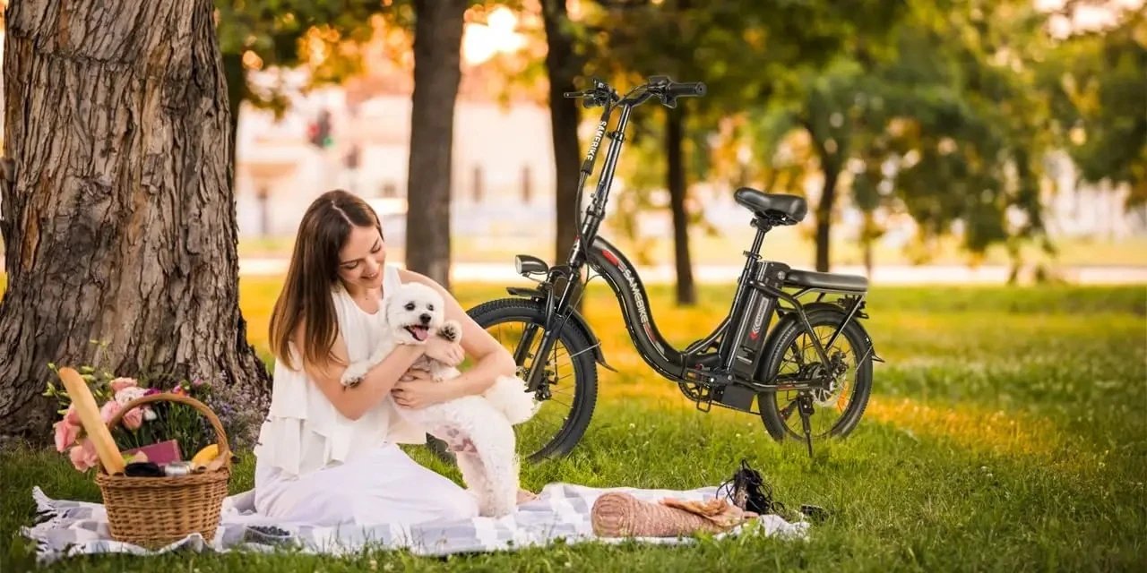 Samebike CY20 Folding Electric Bike Adults City ebike with 36V 12Ah Removable Battery