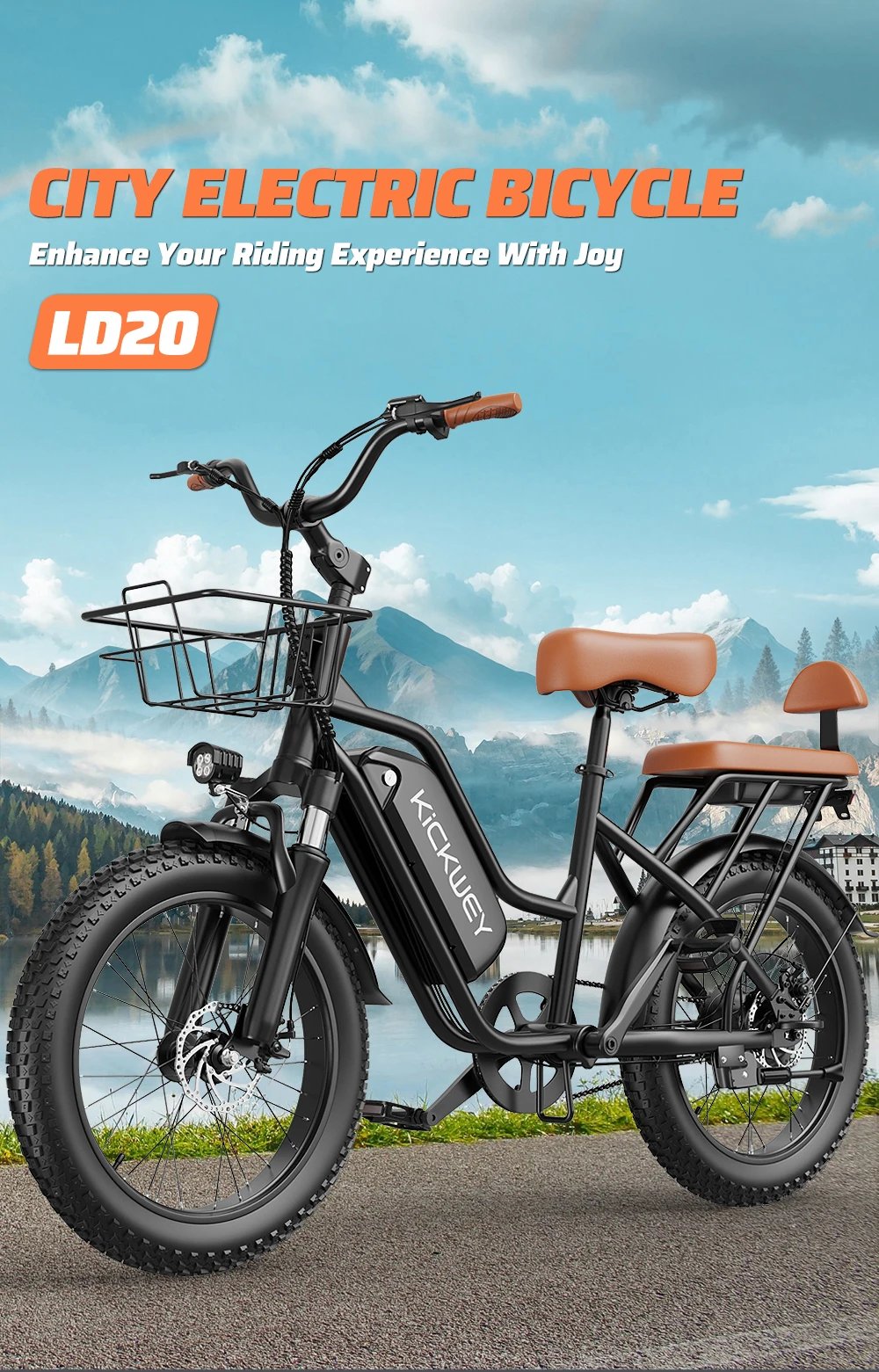 Electric Bike for Adults,20'' 1500W Peak Ebike, Up to 50 Miles 32MPH Electric Mountain Bike with 48V 20AH Removable Battery 1500W 20-Inch Adult Electric Mountain Bike