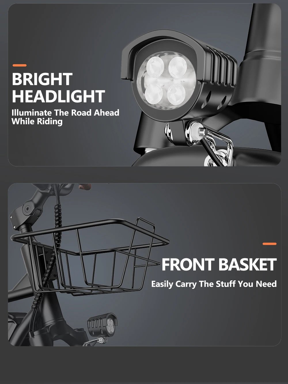 Electric Bike for Adults，20'' 1500W Peak Ebike, Up to 50 Miles 32MPH Electric Mountain Bike with 48V 20AH Removable Battery