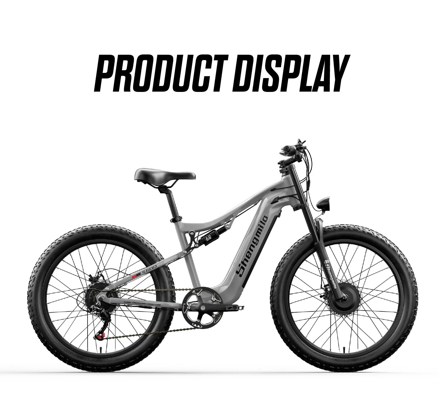 Shengmilo S600 26 inches adult electric mountain bike, 2000W dual motor ebike 7-speed electric bicycle，Fat Tire ebike17.5ah