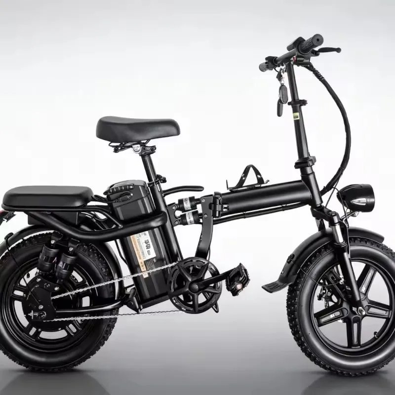 30AH long-range electric bicycle, 800W-48V motor, 16-inch high carbon steel frame, foldable adult mobility E-Bike
