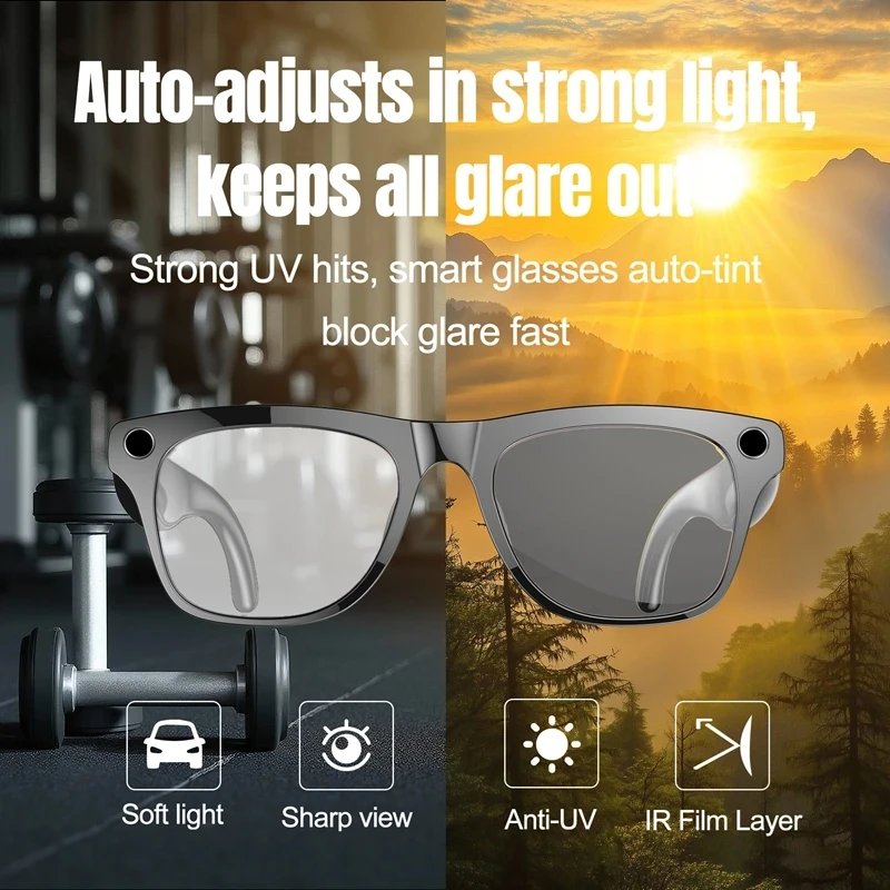 Xiaomi 8KHD AI Smart Glasses Photochromic Multifunction Bluetooth Calling Voice Assistant Music Player Translate CameraGlasses Xiaomi 8KHD AI Smart Glasses Photochromic Multifunction Bluetooth Calling Voice Assistant Music Player Translate CameraGlasses