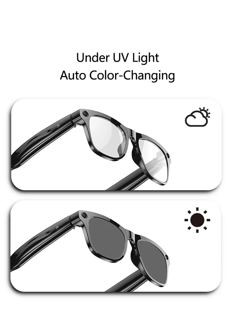 Xiaomi 8KHD AI Smart Glasses Photochromic Multifunction Bluetooth Calling Voice Assistant Music Player Translate CameraGlasses Xiaomi 8KHD AI Smart Glasses Photochromic Multifunction Bluetooth Calling Voice Assistant Music Player Translate CameraGlasses