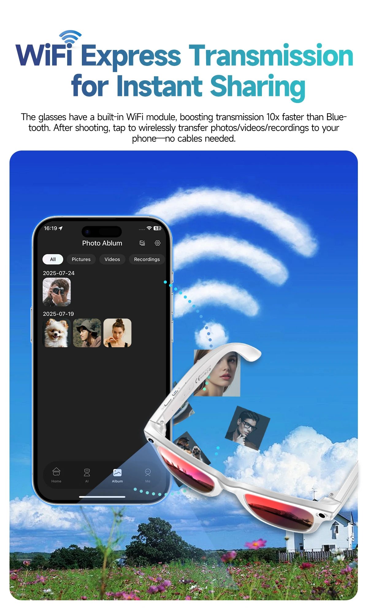 800W With Camera Smart Glasses Woman Video Recording AI Photo Recognition Eyewear Earphone Call Translation Voice Sunglasses Men 800W With Camera Smart Glasses Woman Video Recording AI Photo Recognition Eyewear Earphone Call Translation Voice Sunglasses Men